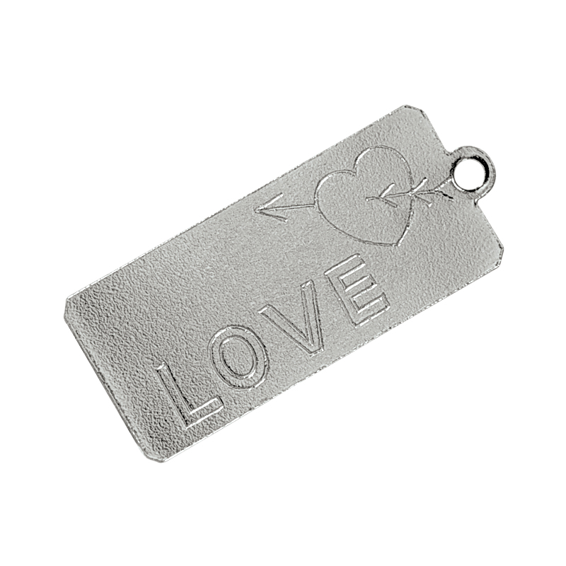 Medalha Retangular Love - 14x31mm