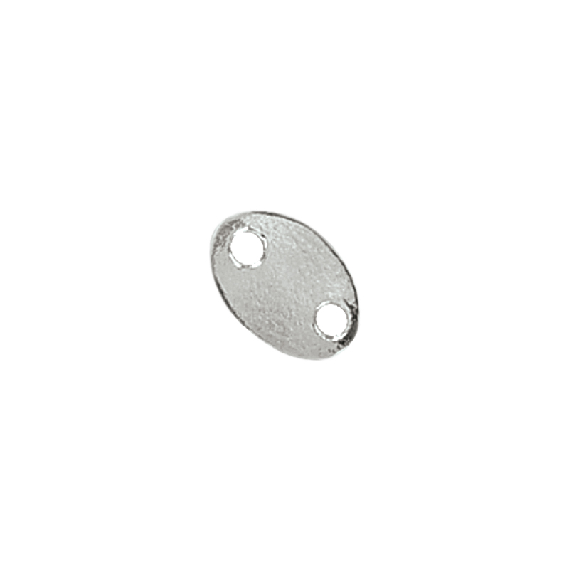 Entremeio Oval Liso - 2 Furos - 5x7mm