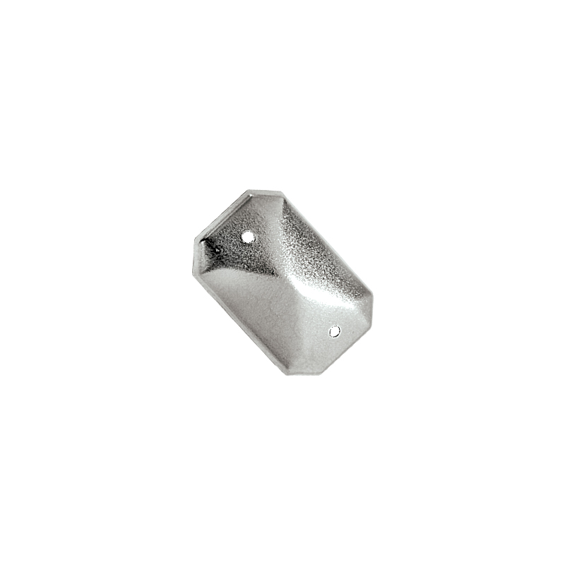 Entremeio Retangular Côncavo - 2 Furos - 20,5x13mm