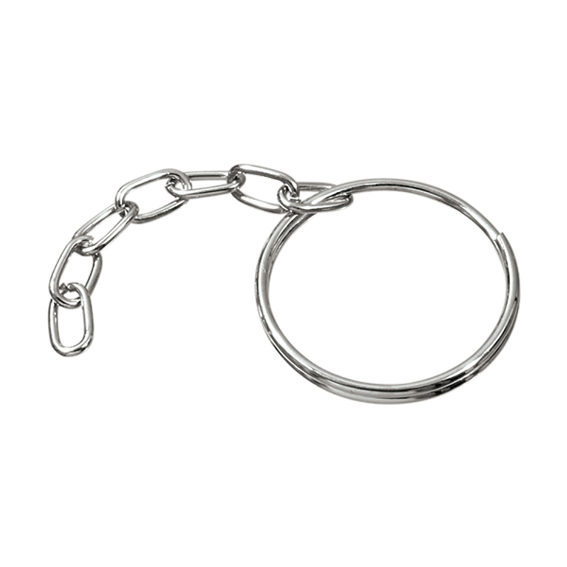 Argola p/Chaveiro - 18mm (Interno) Fio 1,00mm c/Corrente Fio 0,80mm