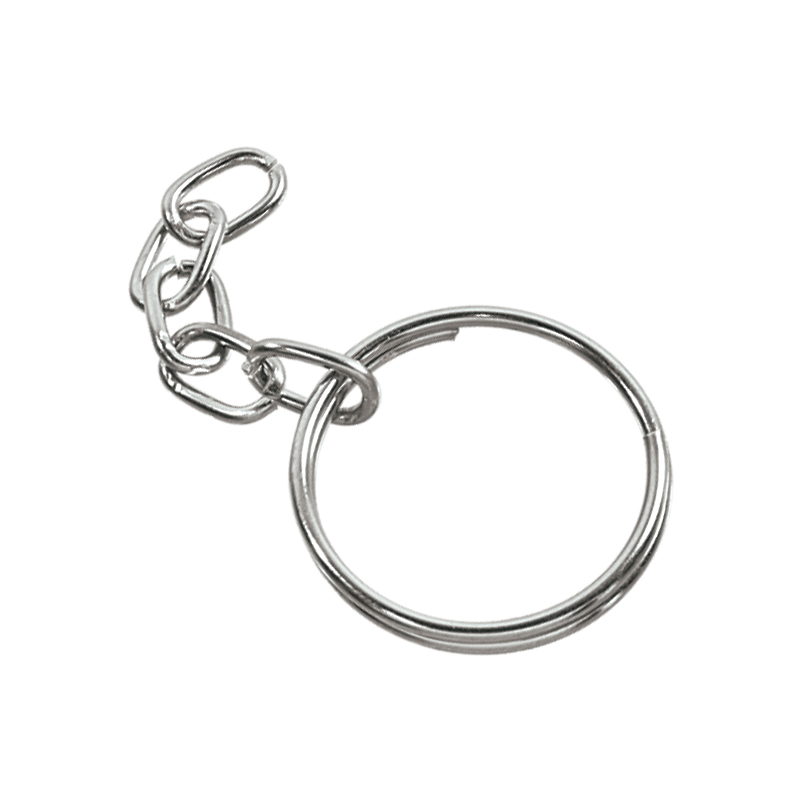 Argola p/Chaveiro - 21mm (Interno) Fio 1,40mm c/Corrente Fio 1,20mm